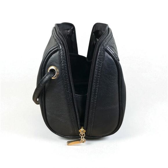 ARCHITECT FOR AMC Leather Mini Crossbody Bag Black Zip Around City Chic Travel - Picture 4 of 11
